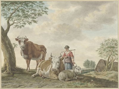 Melkmeisje door Abraham Delfos
