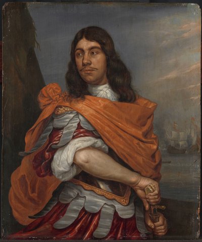 Portret van luitenant-admiraal Cornelis Tromp in Romeins kostuum door Abraham Evertsz. van Westerveld