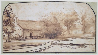 Landschap met een Boerenhuis, 1640s door Abraham Furnerius