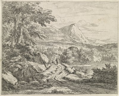 Weg langs de rotsen door Abraham Genoels