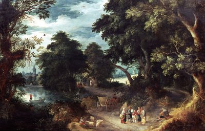 Bosrijk Rivierlandschap door Abraham Govaerts