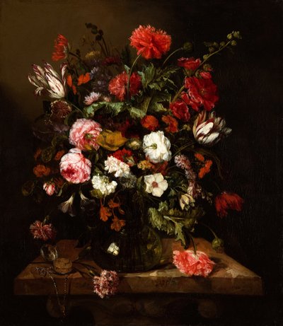 Stilleven met bloemen door Abraham Hendricksz van Beyeren