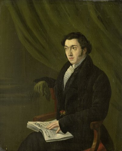 Portret van Johannes Petrus Schouberg, stempelgraveur bij de Keizerlijke Munt in Utrecht door Abraham Hendrik Winter