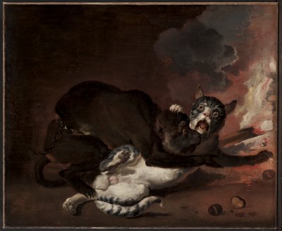 De Aap en de Kat door Abraham Hondius