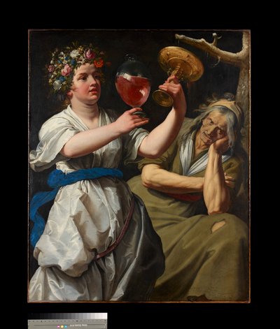 Allegorie van vreugde en melancholie, 1628 door Abraham Janssens
