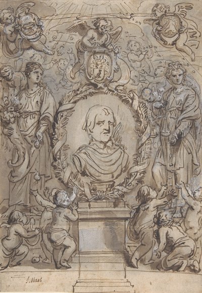 Ontwerp voor een Titelpagina door Abraham Jansz van Diepenbeeck
