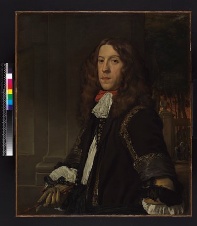 Portret van een man door Abraham Lamberts Jacobsz van den Tempel
