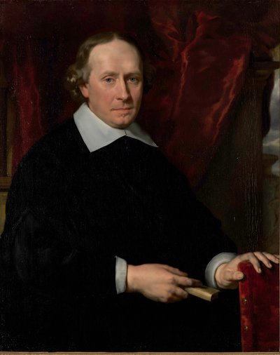 Johannes Antonides van der Linden ook Lindanus, Jan Antonides van der Linden, (1609-1664) Nederlandse arts, botanicus en bibliothecaris door Abraham Lambertsz. van den Tempel