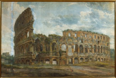 Buitenaanzicht van het Colosseum in Rome door Abraham Louis Rodolphe Ducros