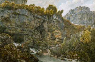 De bronnen van de Velino door Abraham Louis Rodolphe Ducros