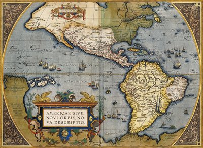 Een Kaart van Amerika, 1612 door Abraham Ortelius