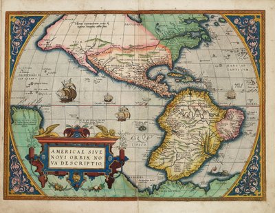 Americae Sive Novi Orbis, Nova Descriptio door Abraham Ortelius