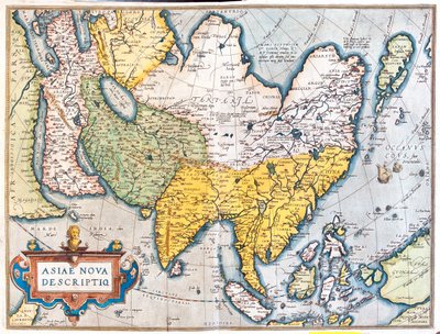 Azië door Abraham Ortelius
