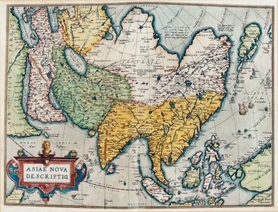 Beschrijving van het Aziatische continent, Geografische kaart uit 