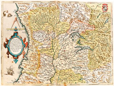 Ducatus Mediolanensis, Finitimarumq Regionu Descriptio Auctore Iooanne Georgio Septala Mediolanense Geografische kaart van het hertogdom Milaan uit 