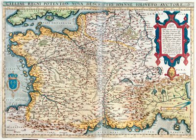 Frankrijk door Abraham Ortelius