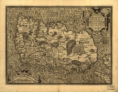 Hiberniae, Britannicae Insvlae nova descripto. LOC 99466749 door Abraham Ortelius