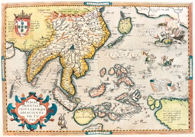 Indiae Orientalis Insularumque Adiacientium Typus. Geografische kaart van Oost-Indië en Zuidoost-Azië uit 