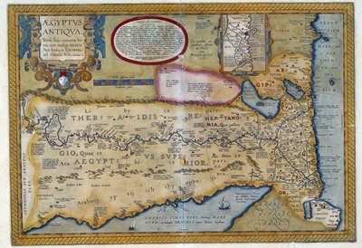 Kaart van het oude Egypte - door Abraham Ortelius, Antwerpen door Abraham Ortelius
