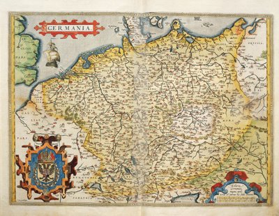 Kaart van Duitsland, uit Theatrum Orbis Terrarum door Abraham Ortelius door Abraham Ortelius