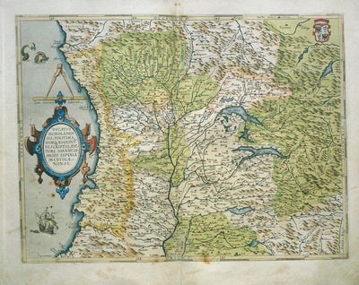 Kaart van het Hertogdom Milaan, Italië, uit Theatrum Orbis Terrarum door Abraham Ortelius door Abraham Ortelius