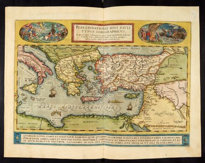 Kaart van het Romeinse rijk, Theatrvm Orbis Terrarvm, Abraham Ortelius, Antwerpen door Abraham Ortelius