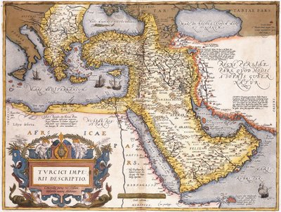 Kaart van het Turkse Rijk door Abraham Ortelius