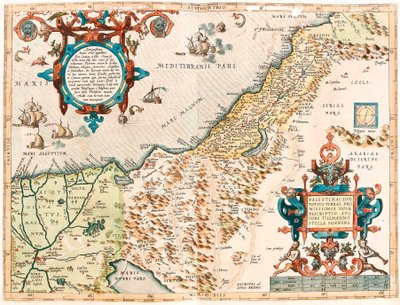 Palestinae sive totius Terrae Promissionis Geografische kaart van het gebied van Palestina uit 