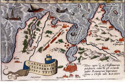 Tunis - Atlas van Abraham Ortelius, Antwerpen door Abraham Ortelius