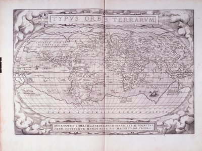 Typus Orbis Terrarum, portulan door Abraham Ortelius