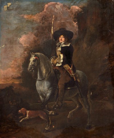 Ruiter op een Grijs Paard, ca. 1660 door Abraham Pietersz. van Kalraet