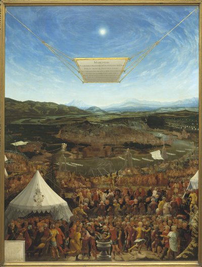 Mucius Scaevola voor Porsenna door Abraham Schöpfer