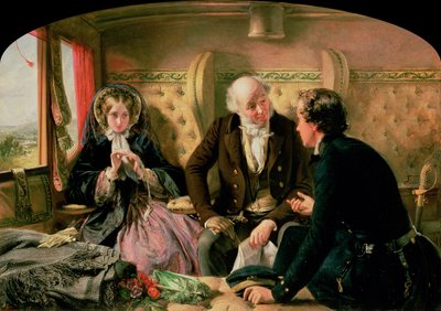 Eerste Klasse - De Ontmoeting, ca. 1854 door Abraham Solomon