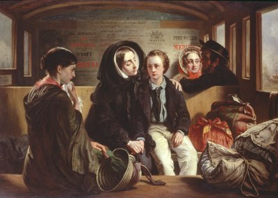 Tweede Klasse - Het Afscheid, ca. 1855 door Abraham Solomon