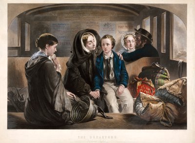 Het Vertrek Tweede Klasse, uitgegeven 1857 door Abraham Solomon