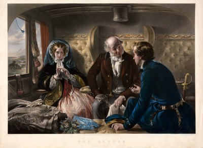 De Terugkeer Eerste Klas, uitgegeven 1857 door Abraham Solomon