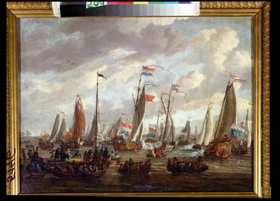 Tsaar Peter I bezoekt Engeland in januari 1698 door Abraham Storck