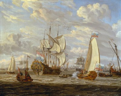 Peter de Grote Bezichtigt het Schip Peter en Paul door Abraham Storck