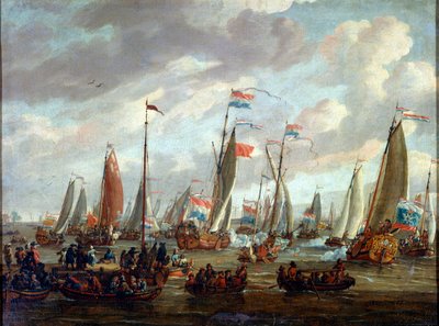 Tsaar Peter I bezoekt Engeland in januari 1698, begin 18e eeuw door Abraham Storck