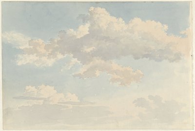 Wolken tegen blauwe lucht door Abraham Teerlink