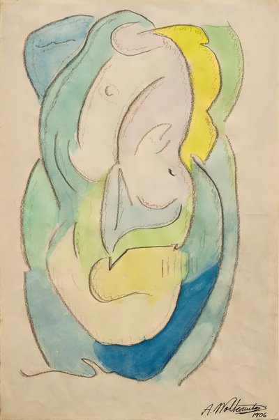 Abstractie, 1906 door Abraham Walkowitz