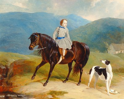 Meester Edward Coutts Marjoriebanks op zijn pony, ca. 1851 door Abraham and Webster Thomas Cooper