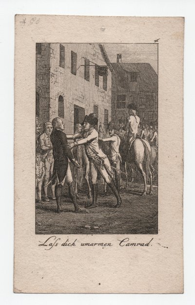 Laat je omhelzen kameraad door Abraham Wolfgang Küffner