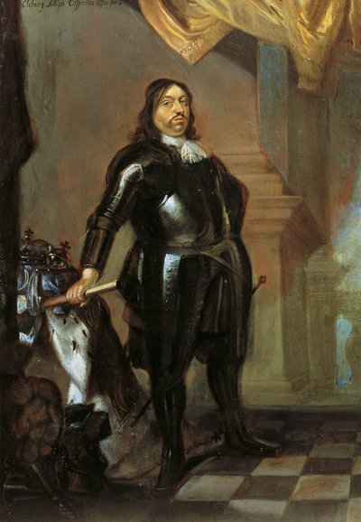 Portret van Karel X Gustaaf van Zweibrücken-Kleeburg (Nykoping) door Abraham Wuchters