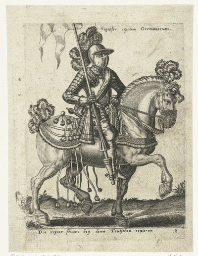 Duitse ruiter in harnas door Abraham de Bruyn (attributed to)