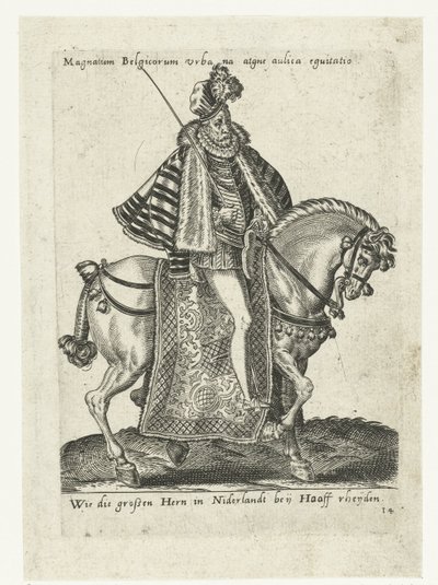 Nederlandse heer te paard door Abraham de Bruyn (attributed to)