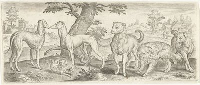 Honden Dieren (series title) door Abraham de Bruyn (possibly)
