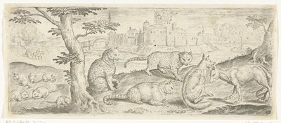 Ratten, katten en vossen door Abraham de Bruyn (possibly)