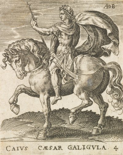 Caius Caesar Caligula uit Twaalf Caesars te Paard, ca. 1565-1587 door Abraham de Bruyn