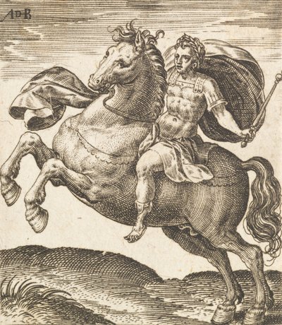Domitianus uit Twaalf Caesars te Paard door Abraham de Bruyn